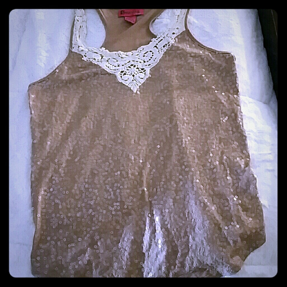 Demanding brand xl sequins tank